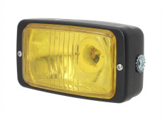 Headlight square 142mm black GUIA with yellow glass Headlight square 142mm black GUIA with yellow glass